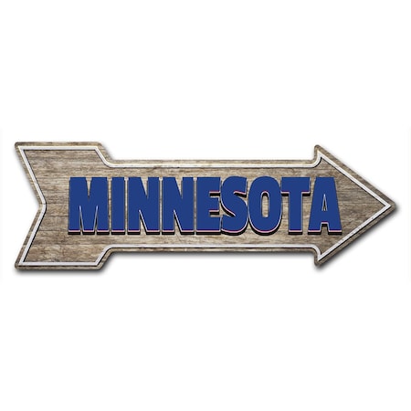 Signmission Minnesota Arrow Decal Funny Home Decor 18in Wide D-A-999743